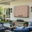 ULTCOVER Waterproof Outdoor TV Cover with Clear Front Flap for 38-41 inch Outside Flat Screen Televisions