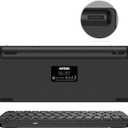 Arteck Universal Multi-Device Bluetooth Keyboard Ultra Slim and Compact Wireless Bluetooth Keyboard with Media Hotkeys for Windows iOS iPad OS Android Computer Desktop Laptop Surface Tablet Smartphone