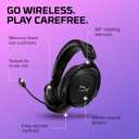 HyperX Cloud Stinger 2 - Wireless Gaming Headset Compatible with PC. Noise-cancelling Swivel-to-mute Microphone, Comfortable Memory Foam, UP to 20 hours of battery life,Black