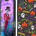 Case for iPhone 16 Halloween Ghost Pumpkin Design,Black Matte Soft Slim Fit TPU Anti-Scratch Shockproof Protective Cover Phone Case for iPhone 16 (pumpkin spider web)