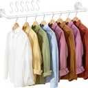 ERYTLLY Industrial Pipe Wall Mounted Clothes Rack,38 Inches Heavy Duty Detachable Garment Rack,Multi-purpose Hanging Rod for Closet,White (1)