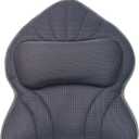 Poemland Extra Thick Large Bath Pillow with Neck,Back,Head Support for Bathtub, Spa, Soaking Gray(19''x15'')