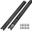 LONTAN Full Extension Ball Bearing Drawer Slides 8 10 12 14 16 18 20 22 24 Inch Heavy Duty Side Mount File Cabinet Rails Dresser Runner Kitchen Cabinet Drawer Glides, 22 Inch, 6 Pairs, Black