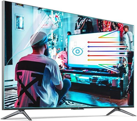 DZQWBB Anti Glare TV Screen Film 75 inch,Glare TV Screen 75 Indoor/Outdoor,Anti Blue Light UV Filter,Anti Glare Film for TV 50 Inch,TV Glare Shield/Scratch-Resistant (75" h930)