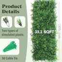 40"x120"(33.5 SQFT), Artificial Greenery Grass Wall Backdrop UV-Anti