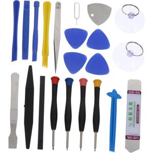 1Set Mobile Phone Screen Repair Tool Kit Multi Functional Opening Pry Tools for Tablets Electronics Includes Screwdrivers Picks Suction Cups Tweezers