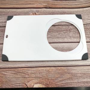 Plastic cutting board multifunctional thickened chopping board drain basket household multifunctional round vegetable washing basket folding anti-slip chopping board(Single menu board1 piece) (Square)