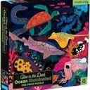 Mudpuppy Ocean Illuminated 500 Piece Glow in the Dark Jigsaw Puzzle for Kids and Families, Family Puzzle with Glow in the Dark Ocean Theme