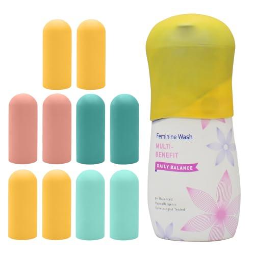 TRANOMOS 9 Pack Silicone Bottle Covers Travel Essentials for Women Men, Beach Vacation Essentials, Travel Size Toiletries Accessories, Cruise Ship Essentials 2025, Must Haves, Leak Proofing