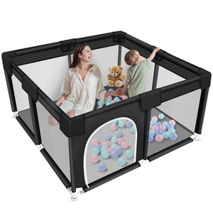 Baby Playpen, HDJ 50*50 inch Baby Play Yard with Soft Breathable Mesh and Anti-Slip Base, Baby Fence