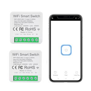 EweLink 16A Mini WiFi Relay Module Smart Switch,DIY Wireless Light Switch Voice Control Outlet for Smart Home Automation，Compatible with Alexa/Google Home(2 Packs)