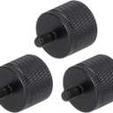 MECCANIXITY 3Pcs Mic Stand Adapter 1/4 Female to M5 Male Thread Screw Adapter Aluminum Alloy for Microphone Tripod Stand Mount, Black