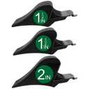 CR8GR8 Professional Hair Clipper Combs Guides, Hair Clipper Guards 1 & 1/4" 1 & 1/2" 2", Mega NO.16 NO.12 NO.10 fits for Most Wahl Clippers (Black) (3 Count (Pack of 1)