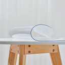 20 Inch Clear Round Table Cover Protector, 1.5mm Thick Plastic Desk Protector Mat, Round Waterproof PVC Desk Cover, Vinyl Placemats for Circle Desktop, Coffee Table, Dining Room Table
