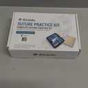 Alcedo Suture Practice Kit for Medical Students | Complete Set (32 Pieces) Include Durable Large Suturing Pad with Pre-Cut Wounds, Tools Kit, and Suture Threads for Educational Use Only