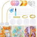 MUKESKY Balloon Arch Kit, 8.2FT & 5FT Free Bending Half Balloon Arch Stand with Base, DIY Gold Half Arch Frame for Birthday Wedding Party Baby Shower Christmas Decorations (Contains 101Pcs Balloons)