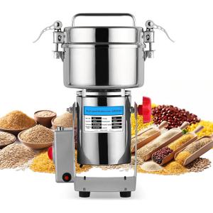 3000W Grain Mill Grinder - 32000 RPM High-Speed 1000g Electric Stainless Steel Flour Mill with 270 Swing Grinding for Grains, Millet, Spices & Coffee - Ideal for Kitchen and Commercial Use