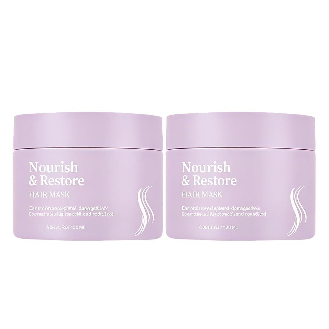 Hair Mask, 2PCS Minimalist Hair Mask for Growth and Thickness, Minute Vitamin-Infused Treatment for Moisturizing, Frizz Control, and Silky Smoothness - Promotes Growth and Strength