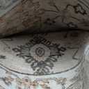 Machine Washable Rug for Living Room: 8x10 Area Rugs Boho Vintage Rug Stain Resistant Non Slip Low Pile Soft Lightweight Carpets for Bedroom Kitchen Dining Room Nursery Kids Room Farmhouse (Beige and Cream)