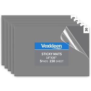 18" x 36" Grey Sticky Mat Tacky Pads Adhesive Floor Mat (150 Sheets Total)
