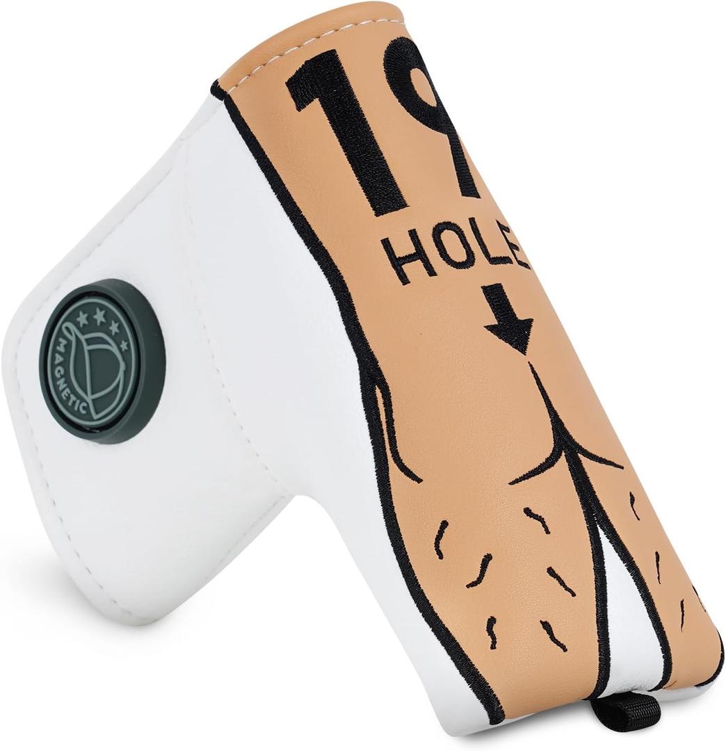 Magnetic Golf Headcover Funny Driver Headcover, 19th Hole Golf Club Head Cover for Woods and Driver Gag Golf Gift