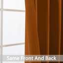Yakamok Burnt Orange Curtains 84 Inches Length Blackout Curtain for Bedroom-Hallowmas Decor Orange Room Darkening Thermal Insulated Grommet Drapes for Living Room, 52W x 84L, 2 Panels