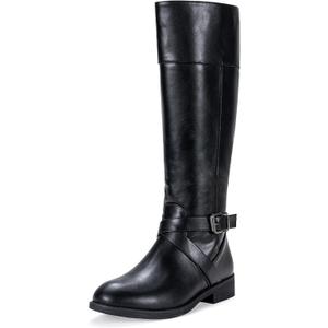 Vepose Women's 949 Knee High Boots,Tall Riding Boots Low Heel with Wide Calf and Wide Widths (8.5)