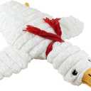 Pet Lou 36 Inch Goose Dog Toy, Plush Squeaky Dog Toy with Crinkle and Grunter, Interactive Dog Toy for Puppies and Dogs, White