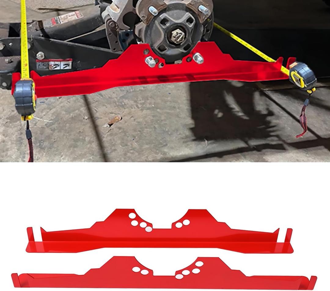 2Pcs Toe Alignment Tool Plates,Stainless Steel Wheel Alignment Tool Toe Angle Accurate Measurement Gauge for Polaris RZR XP 1000 Turbo S Ranger General for UTV (Red)
