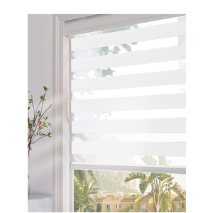 Persilux white Cordless/Corded Zebra Blinds for Windows Shades Light Filtering Roller Blinds & Shades  Size 34W