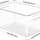 YIHONG Clear Plastic Storage Bins, 8 Pack Pantry Organizer Bins with Handle for Kitchen, Freezer,Cabinet,Closet Organization and Storage (11.2x7.5x6)