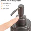 Countertop Hand Soap Dispenser, Refillable Stainless Steel Soap Pump Bottle for Bathroom & Kitchen, Free Standing - 300ml, Bronze