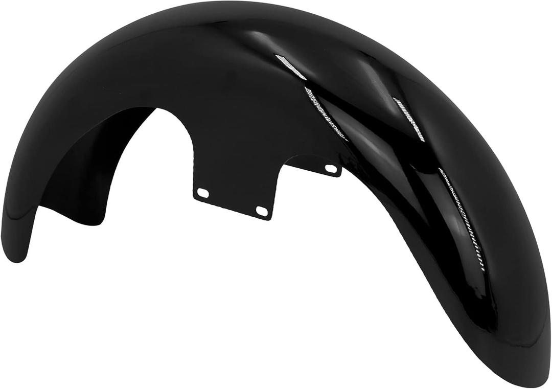 Motorcycle 21 inch Front Fender Mudguard Fit For Harley Touring Road King Road Glide Electra Glide Street Glide Custom Baggers (For 130 / R21,Gloss Black)