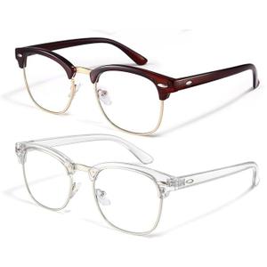 racico Computer Blue Light Blocking Glasses Blue Light Glasses Men Women, Anti Blu-Ray Clear Gaming Glasses Lenses