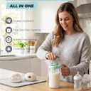 Borosilicate Glass Formula Mixing Pitcher 32oz True Mixing Capacity, Time Dial for Freshness Tracking, Dishwasher-Safe, BPA-Free Lid, Perfect for Breastmilk Pitcher Method & Multi-Baby Feeding
