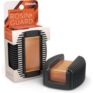 D'Addario Violin Rosin Guard with Light Rosin - Rosin for Violin, Cello, Viola, Double Bass - Shock Absorbent - Magnetic Attachment - Easy Grip - Dishwasher Safe