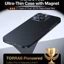 TORRAS Magnetic Slim-Fit for iPhone 16 Pro Max Case 6.9 inch, Ultra-Thin 16 ProMax Phone Case Compatible with MagSafe, Light Anti-Scratch Matte Hard PC Bayer OriginFit, Black