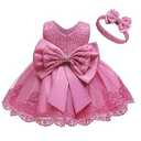WZSYGDTC Flower Girls Dresses Baby First Baptism Toddler Special Occasion Birthday Evening Gown Tutu Dress(Dust Pink, 110)