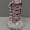 Silver Buffalo Sanrio Hello Kitty Halloween 4 Pack Stackable Ceramic Mug Set With Storage Rack, 3 Ounces