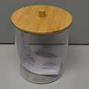 TIPGO Glass Jars for Laundry Room Organization, Laundry Pods Container with 27 Labels, Detergent Holder with Bamboo Lid, Cute Storage Jars (Set of 1)