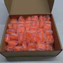 TrelaCo 100 Pairs Ear Plugs Bulk, NRR 29dB Reusable Silicone Ear Plugs with Plastic Cases Soft Foam for Sleeping Noise Cancelling for Concerts Shooting Swimming Noise Reduction(Orange)
