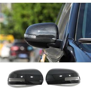 1Pair Car Rearview Mirror Cover Trim for Mitsubishi Outlander 2013 2014 2015 2016 2017 2018 2019 2020 Carbon Fiber