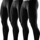 DRSKIN 5, 4, 3 or 1 Pack Mens Compression Pants Tights Leggings Sports Baselayer Running Athletic Workout Active (X-Large)