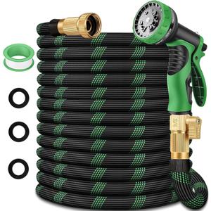 100 ft Garden Hose, Flexible Ultra Lightweight Durable Garden Hose, Kink-Free Water Hose with 10 Function Sprayer - Non-Shrinking Garden Hoses, Easy to Store,All-Weather, Car Washing Pipe Garden Hoses