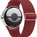 Stretchy Nylon Bands Compatible with Google Pixel Watch 4/3/2/1 Band 41mm - Upgraded Metal Lugs - Adjustable Elastic Breathable Sport Loop Straps for Women Men