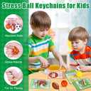 24 Pack Sports Keychain Valentines Cards for Kids School Boys Valentine Classroom Gifts Bulk Fidget Valentines Day Party Favors Stress Balls for Kids Class Gift Exchange