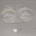 Jingmore 2 Pcs 6 Inch Mr and Mrs Table Sign for Wedding Sweetheart Table Decorations Round Acrylic Pearl Mr & Mrs Wedding Topper Bride Groom Centerpieces Head Decor for Bridal Engagement Reception