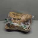 Boho Braided 1.5x3 Area Rug - Jute Natural Fiber Half Circle Rug for Living Room Entryway, Farmhouse, Home, Indoor Rugs Jute Door mat for Bathroom (Natural Dot, 1.5 X 3 ft)