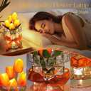Gifts for Women Tulip Flower LED Table Lamp, Cordless Touch Night Light, 3 Color Dimmable, Birthday Mothers Day Valentines Christmas Gift for Mom, Wife, Girlfriend