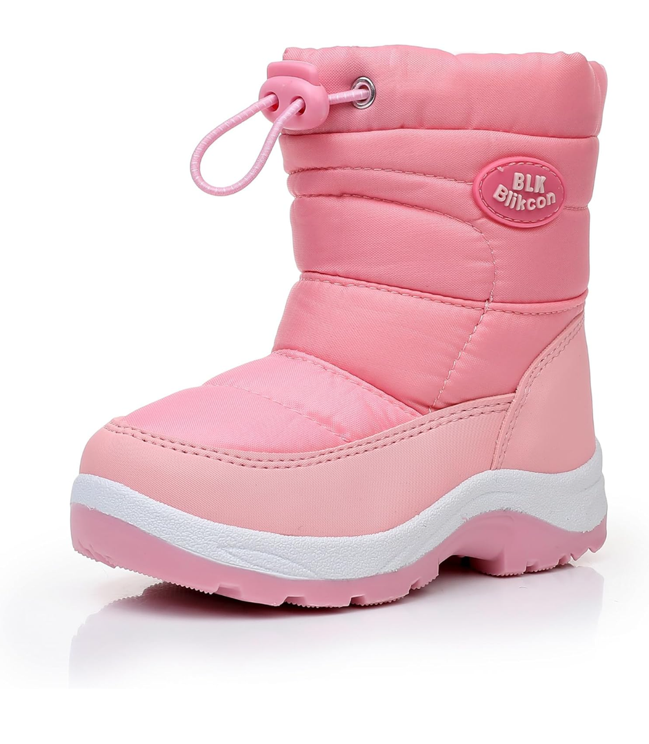 Blikcon Boys Girls Snow Boots Slip Resistant Waterproof Winter Boots (Toddler/Little Kid) 6